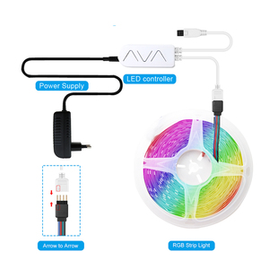 แถบไฟ LED สมาร์ทโฟน Alexa ควบคุมด้วย IP65สี RGB 5050ยาว5ม. 10ม. กันน้ำ WiFi ไร้สาย - Product Image 5