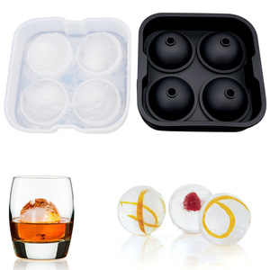 Silicone Bốn Lỗ Ice Ball Khuôn Sáng Tạo DIY Ice Cube Khay Cho Whiskey/Xo Cone Chủ Sở Hữu Cho Thực Phẩm Sử Dụng Miễn Phí Mẫu Hộp Bao Gồm - Product Image 2