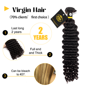Unprocessed Virgin Raw Hair <strong>Bundles</strong> Human Salt And Pepper Weave Deep Wave Braiding Extensions <strong>Bundle</strong> Bulk Extension for Wig Shop - Product Image 2