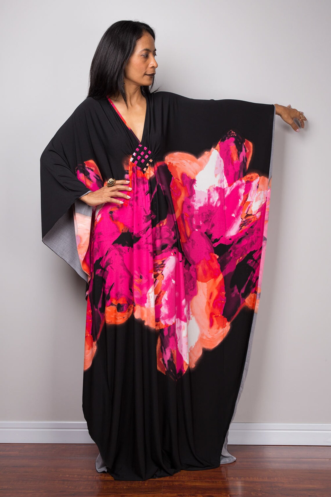 Zs1743-43 base negra con degradado rosa-naranja