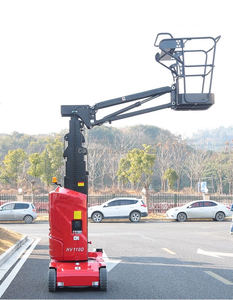 Plataforma DE TRABAJO aérea eléctrica de elevación de mástil Vertical HV110D, bomba de altura máxima de funcionamiento de 11,22 M, caja de engranajes de Motor - Product Image 5