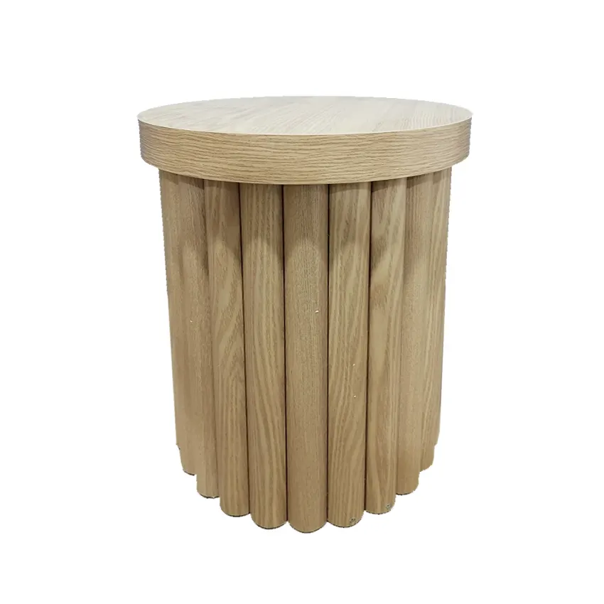 Античный журнальный столик цилиндрический боковой барабан, круглая мебель, деревянная коробка, модный современный журнальный столик, резиновый деревянный