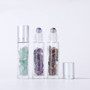Bamboo Cover 10ml Crystal Jade Ball Glass Dispenser Bottle Essential Oil Bottle <strong>Perfume</strong> <strong>5ml</strong> Roller Bottles for Essential Oils - Product Image 2