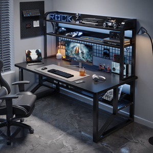 VASAGLE-Mesa de escritorio para juegos de PC, escritorio de ordenador de casa simple, escritorio de pie, superficie de fibra ergonómica, mesa de juegos - Product Image 1