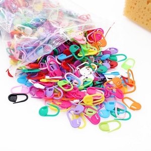 Ferramenta de costura de gancho, marcador para ponto pequena de resina, plástico, mix de cores, crochê, tricô, ferramentas, agulha, gancho, ferramenta de costura, 100 peças