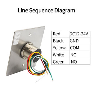 Contactless Infrared No Touch <strong>Exit</strong> <strong>Button</strong> <strong>IR</strong> Door Lock Release Switch Metal <strong>Button</strong> for Access Control System Outdoor Waterproof - Product Image 6