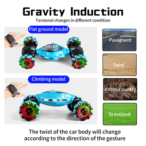 Çocuk RC Stunt araba ile 360 derece Rolling el jest uzaktan kumanda büküm izlemek için araba hareket - Product Image 4