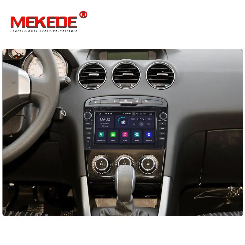 MEKEDE PX30 reproductor de dvd del coche de android 9,0 quad core para Peugeot 308 408 308SW 2 + 16GB GPS sistema de radio estéreo WIFI multimedia BT GPS