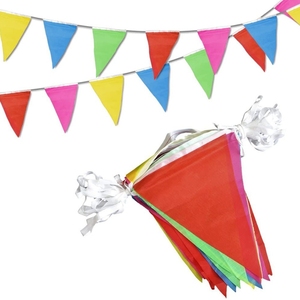Banderín colorido Bandera Banderines multicolores Banderas triangulares Guirnalda a granel para carnaval Fiesta de cumpleaños Decoración Eventos - Product Image 2