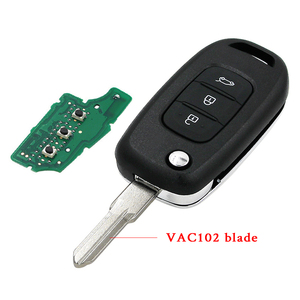 Chiave a distanza Flip FSK a 3 pulsanti 434MHz per Renault Megane 4 captur Kadjar Symbol con Chip HiTag AES 4A muslimah - Product Image 4