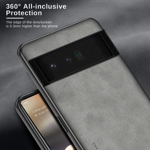 Cho pixel 9 8pro trường hợp da cừu kết cấu da TPU mềm Bumper Chống Sốc coque cho Google pixel6 pixel 7 Pro 7A Cover quay lại trường hợp - Product Image 3