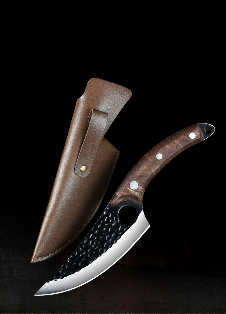 FINDKING Butcher Boning Chef Knife Hand Forged Cleaver Kitchen Knives with Sheath High Carbon Steel Outdoor Cooking Knife