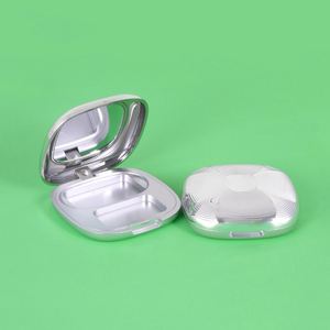 High Quality Elegant Silver Empty <strong>Compact</strong> case Face Powder <strong>Compact</strong> Make up case - Product Image 3