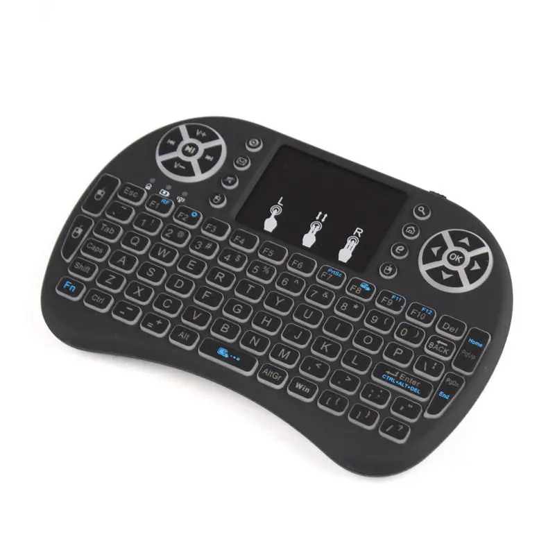 Mini I8 Backlit Wireless Touchpad Keyboard Mouse Multifunction For PC Pad Android TV Box with Retail Package