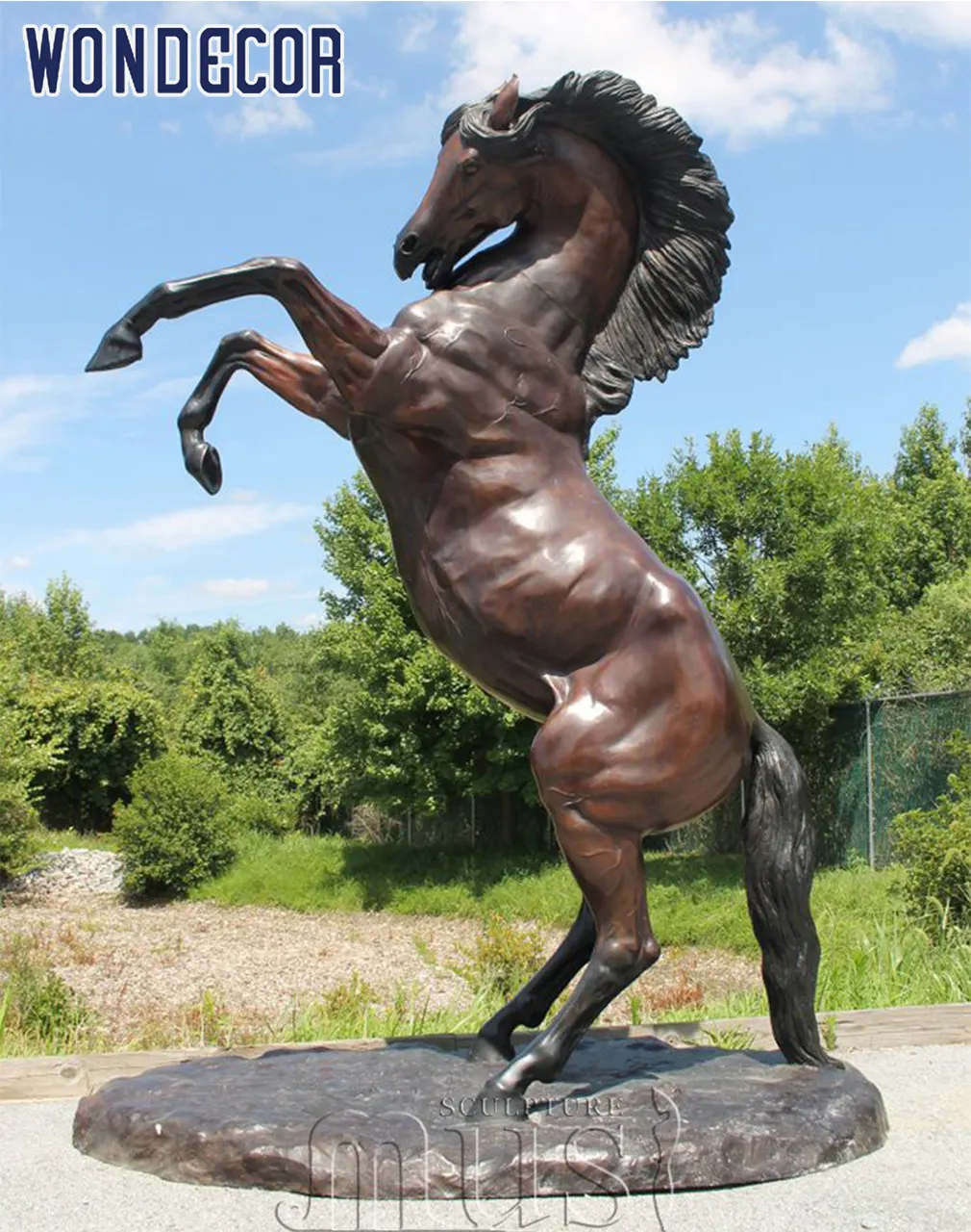 Buiten Beroemde Tuin Grote Bronzen Paard Sculptuur Voor Paard Standbeeld