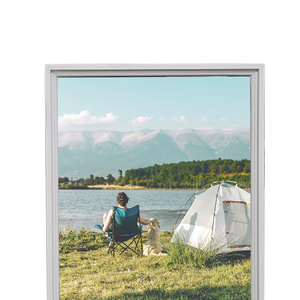 Ventana UPVC rectangular fija de vidrio transparente a prueba de viento de diseño simple de estilo francés - Product Image 2