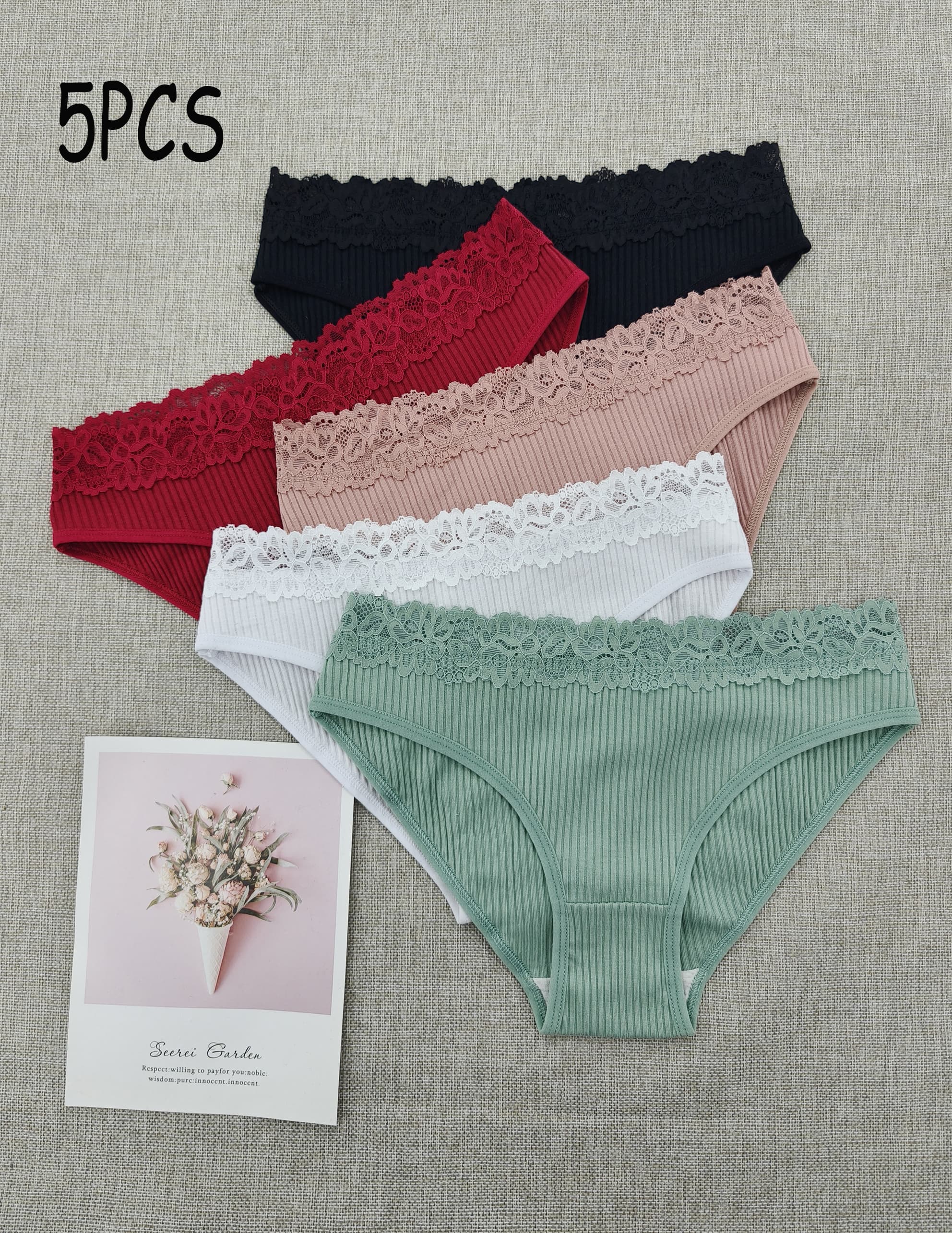 Black,White,Red,Green,Pink