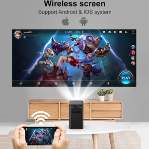 Proyector de películas portátil 4K 3D DLP Android 9,0 Mini Pocket Video Beamer Batería de construcción al aire libre Proyector digital para el hogar - Product Image 4