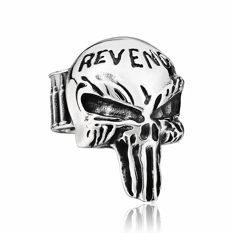 Anillo de acero inoxidable para hombre, joyería creativa de soldado de SS8-840R, con Calavera, al por mayor, 2022