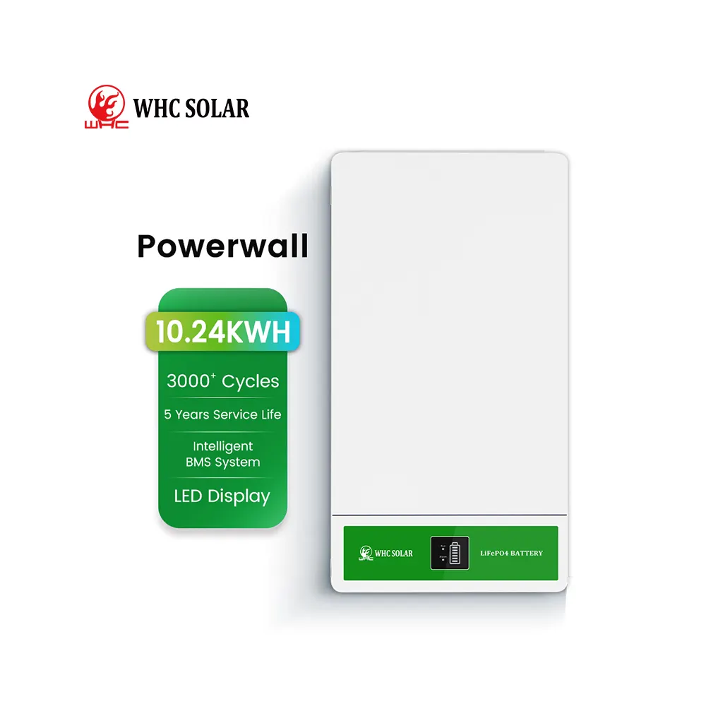 Powerwall Lithium-Solar-Wall-Batterie für Zuhause 48 V 100 Ah 200 Ah 300 Ah 5 kWh 10 kWh 15 kWh Solarenergiesysteme