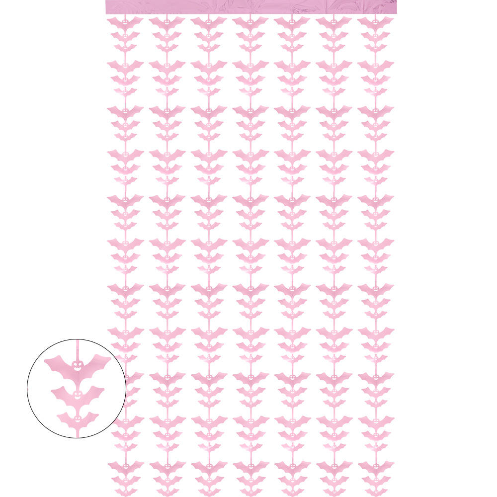 ม่านไหมฝนค้างคาวสีโรสโกลด์ 1m2m