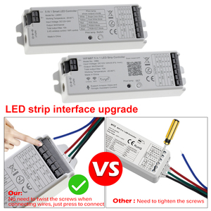 Controlador LED inteligente, atenuador 5 en 1 Tuya, WiFi, BT, 2,4G, RF, remoto inalámbrico para CCT de un solo Color, RGB, RGBW, RGB + tira LED CCT - Product Image 5