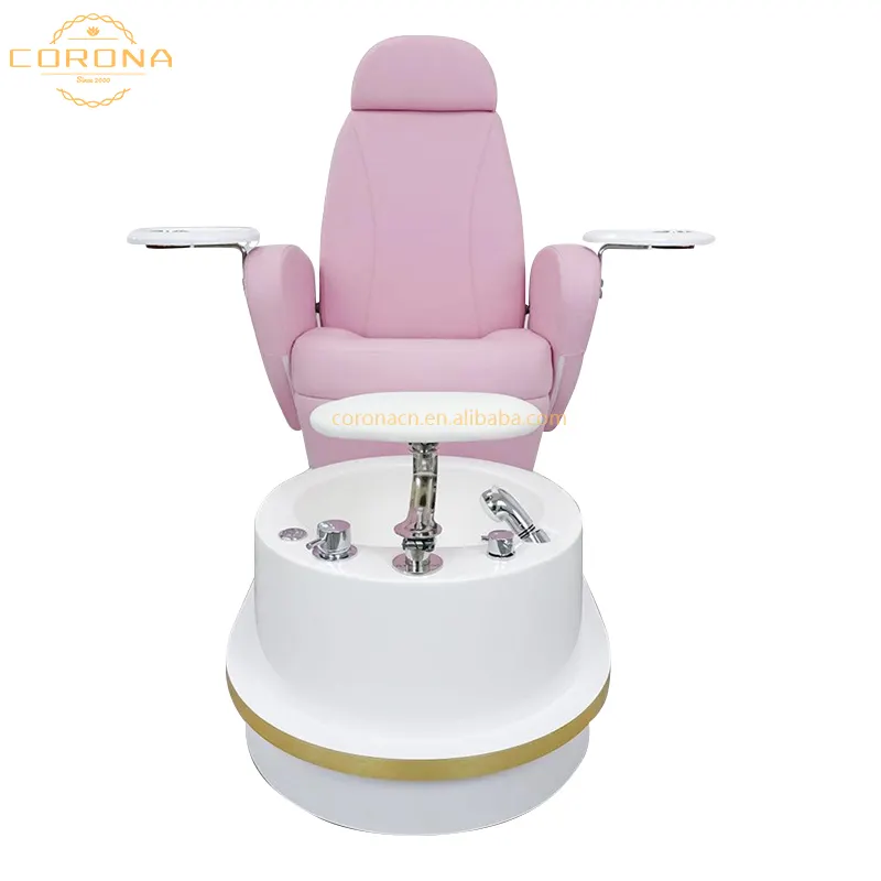 Schönheitspflege Nagelsalon Möbel modern Fuß-Spa-Stuhl rosa Pediküre-Stühle mit Installation