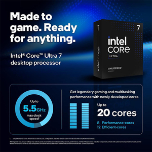 Intel Core Ultra 7 processore Desktop 265K 20 Core fino a 5.5 GHz Boxed CPU godere di vari giochi 3A su larga scala, giochi di vapore - Product Image 6
