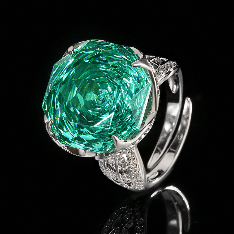 Bague Parra verte, taille ajustable