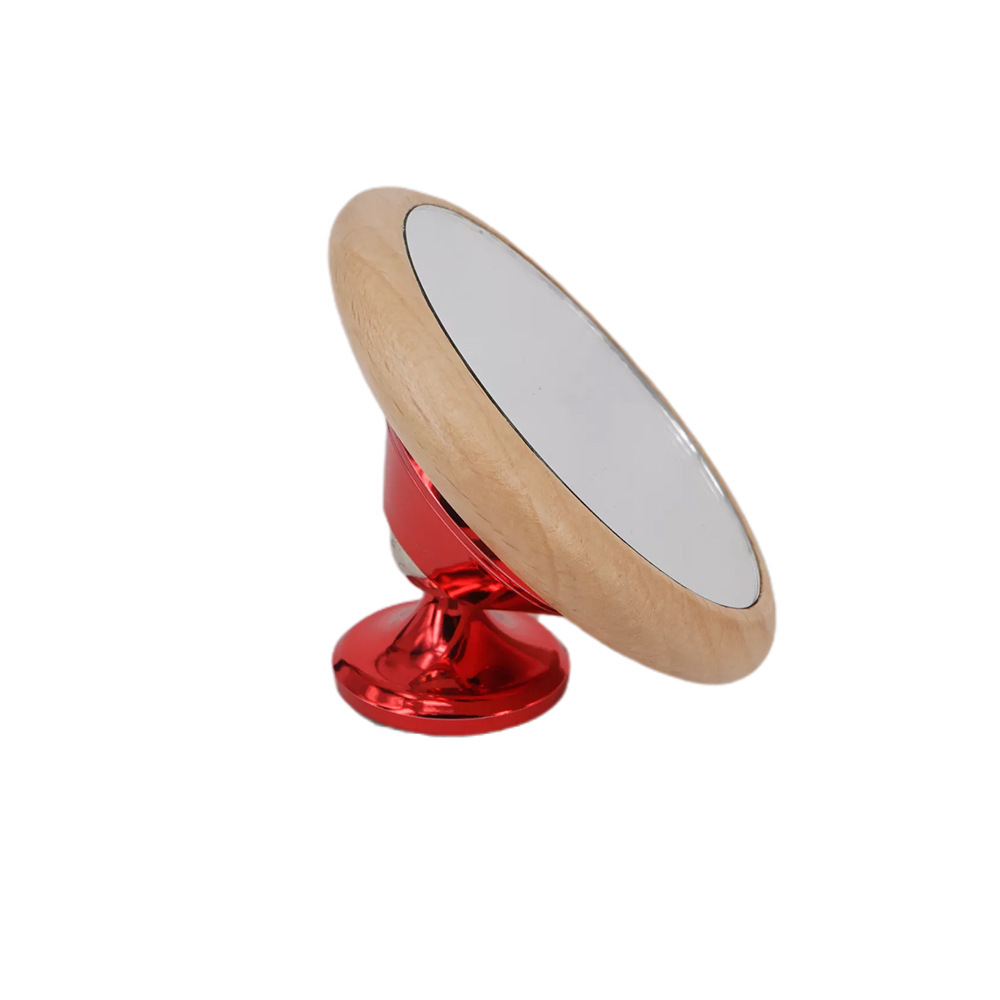 Red stand, natural wood-colored mirror, model: Y22146BR
