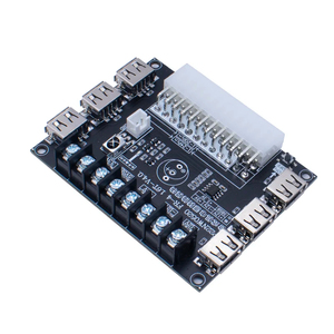 WAVGAT USB carga PC computadora de escritorio chasis fuente de alimentación ATX placa adaptadora Módulo de toma de corriente con función infrarroja IR
