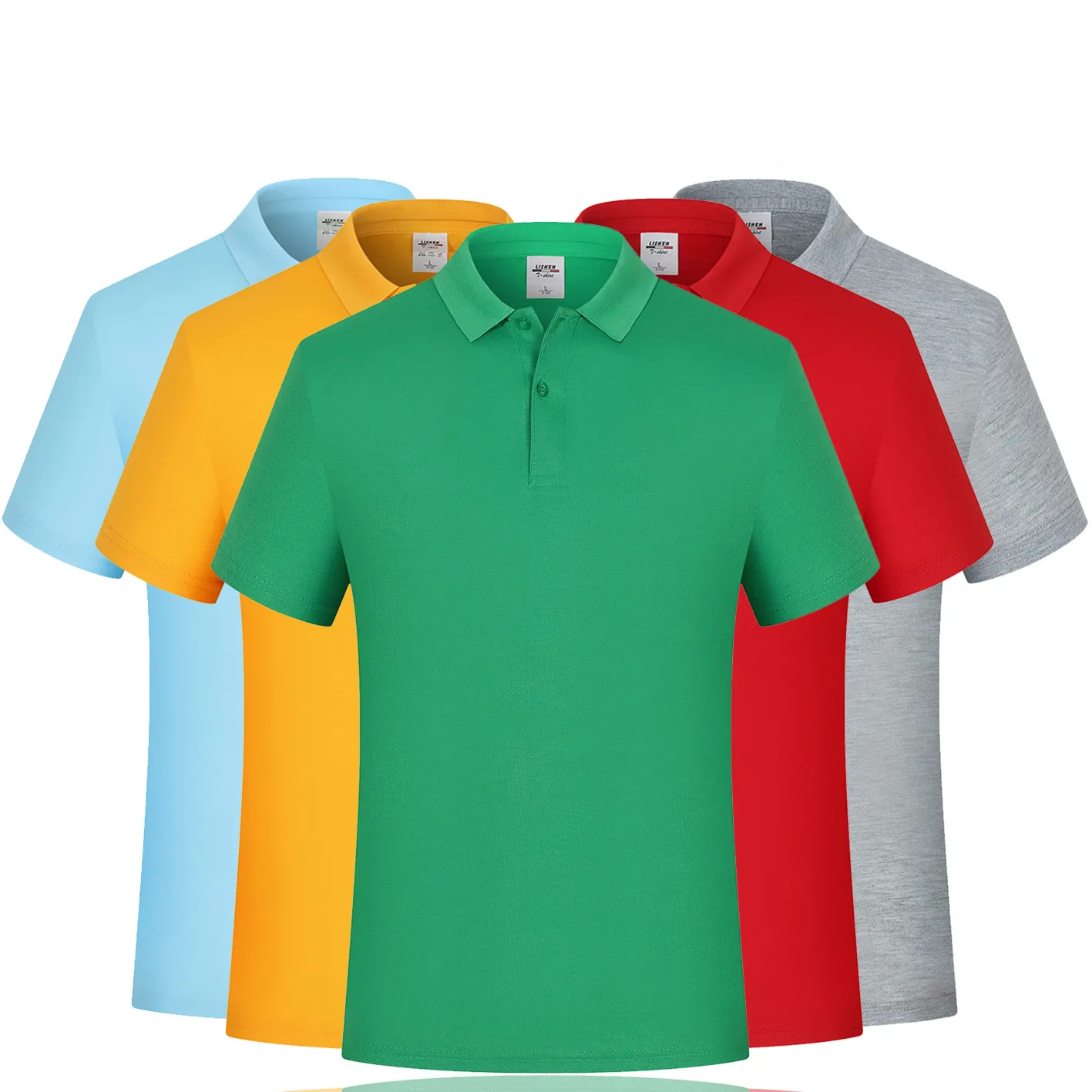 Sublimatie Blanco Polyester Golf T Shirts Effen T-Shirts Custom Logo Polo T Shirt Afdrukken Plus Size Heren Poloshirts Voor Mannen