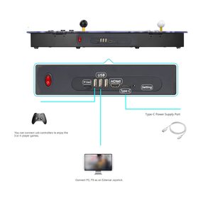 Retro <strong>Arcade</strong> 9S/9D 4260 Games Console 1-4 <strong>Player</strong> E-Sport Game Box WIth LED Light - Product Image 2