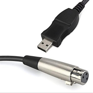3M USB 2.0至XLR电缆USB公至XLR 3针母麦克风线适配器USB2.0麦克风链接音频转换器记录线