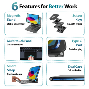 Nhà Máy Bán Buôn Ma Thuật Từ Bàn Phím Từ Bàn Phím Với Touchpad Đối Với Apple iPad Không Khí iPad Pro 11 Inch Máy Tính Bảng Bàn Phím - Product Image 6
