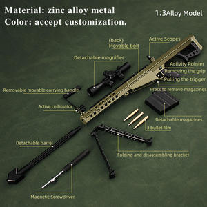 <strong>AR15</strong> Metal Guns Model Miniature Model Toy Gun Black 1: 3 Scale Diecast Metal Build Kit Gun Model - Product Image 4