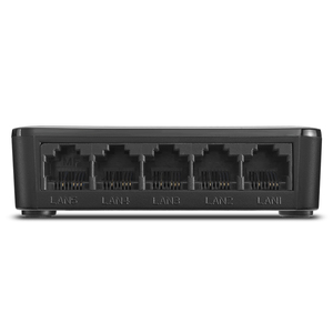 Desktop-Ethernet-Splitter 5-Port-Switch Uplink 100-Mbit/s-Netzwerkkonverter-Switch Lüfter loser, leiser, nicht verwalteter Netzwerk-Switch