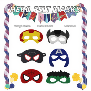 Phim hoạt hình giá rẻ siêu anh hùng cảm thấy blinder cho trẻ em cho các bên tốt nghiệp và lễ hội đạo cụ hình ảnh có tính năng động vật hoang dã nhân vật - Product Image 4