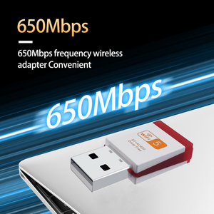 Mini tarjeta de red PIX-Link 650Mbps 2,4/5,8G USB de doble banda para adaptador Bluetooth 4,2 compatible con Windows 7/8.1/10/11 para externo - Product Image 2