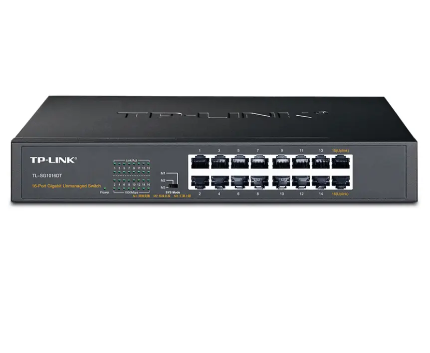 TP-LINK TL-SG1016DT 16-port POE switch network switch can be installed on the rack 10/100/1000Mbps RJ45 ports