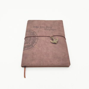 Vintage Pirate Anchors School Stationery PU Leather Spiral <strong>Notebook</strong> Paper Cover Loose Leaf <strong>Note</strong> Book Notepad Gift Diary A5 Size - Product Image 1