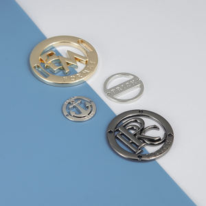 Biển tên khắc chữ YHG bằng hợp kim kẽm đồng thau, thân thiện với môi trường, nhãn kim loại tùy chỉnh logo cho quần áo, áo khoác - Product Image 1