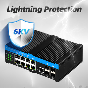 Conmutador Gigabit Ethernet gestionado L3 industrial de fibra 10G Realtek Chip de 12 puertos - Product Image 6
