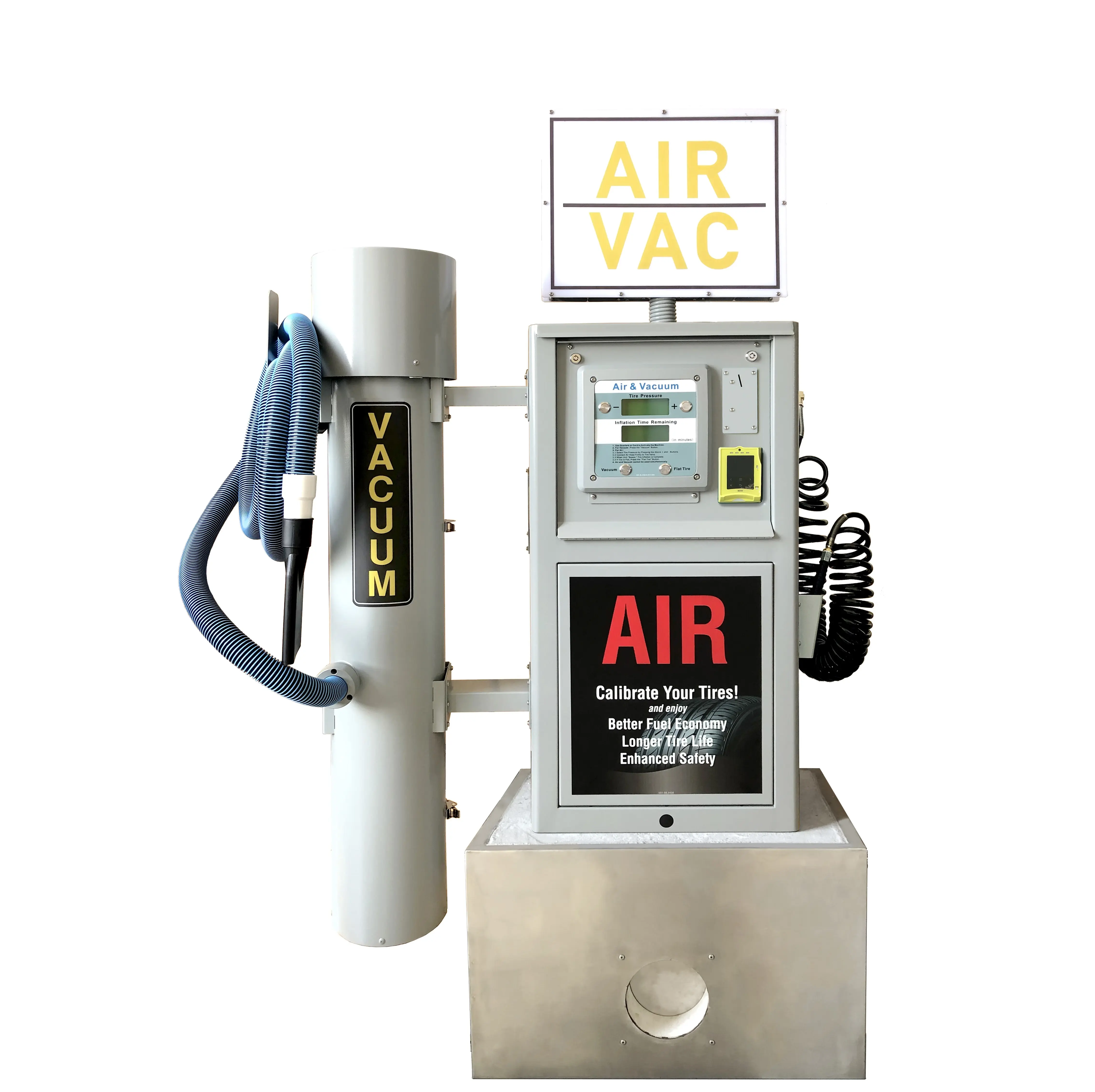 Aspirapolvere per auto distributore automatico di benzina pompe ad aria usate compressori per pneumatici misuratore di monete gonfiatore digitale pneumatici