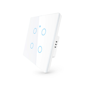 Fácil instalación Automatización del hogar Control de voz Tuya Smart App 4CH EU Wifi Tuya Smart Touch Interruptor de luz de pared PST-TY-E4 - Product Image 3