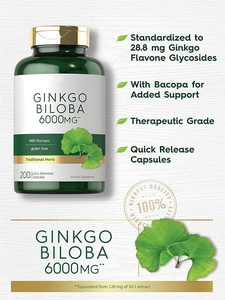 Ginkgo Biloba Brause kapseln Kräuter ergänzung zur Gedächtnis unterstützung Gehirn funktion und mentale Wachsamkeit - Product Image 2