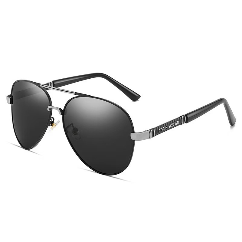 Black frame-black-gray lenses