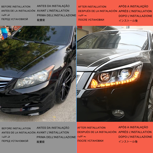 LEDオートヘッドランプアセンブリ用アコードG8 8th 2008-2012両用レンズスタイルデザイン6000kカラー新品CP2アップグレードフロントライト - Product Image 6