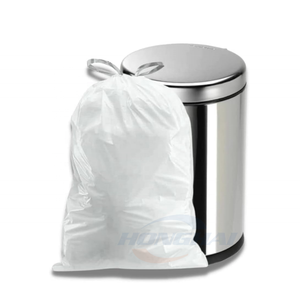 Dayanıklı ipli kravat kolu ile dağıtıcı paketleri içinde 30L-35L geri dönüşümlü Bin çanta, İpli ile ağır çöp torbaları - Product Image 6