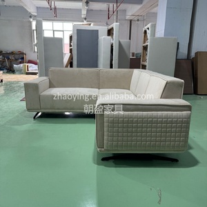 Aangepaste Ontwerp Sofa L Vorm Sofa Armsteun Zachte Stof Hoes Met Hoge Dichtheid Schuim Zitjes Groot Formaat Voor Thuis Hotel Receptie - Product Image 3